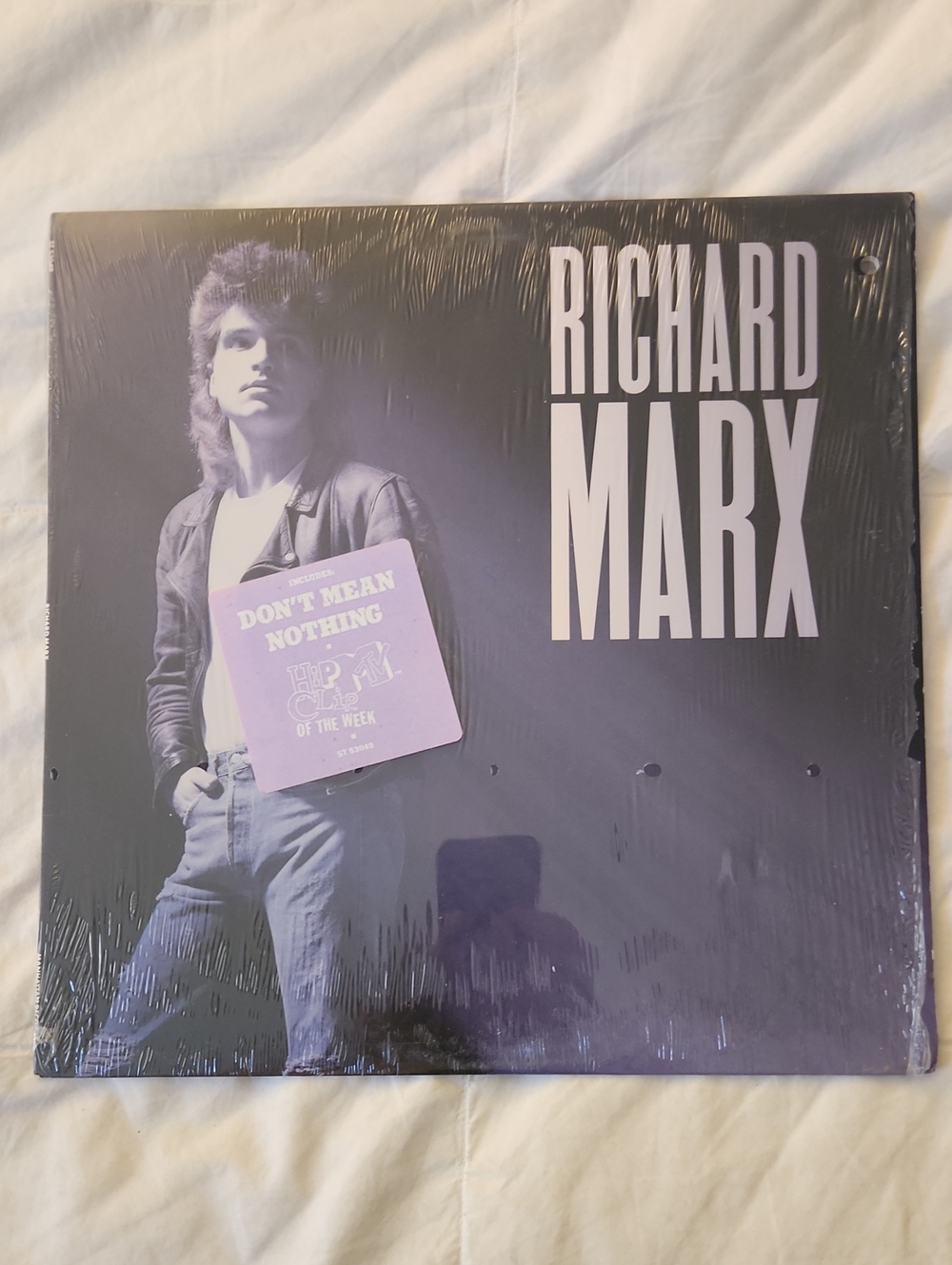 Richard Marx Vinyl Record - Purple Cover Sealed But Side Was Opened VG++NM